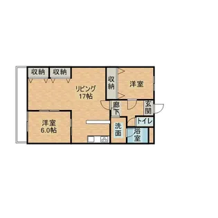 夕福マンション【2階】の間取り