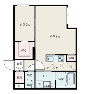 アルファスクエア平岸EAST【2階】の間取り