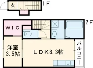 kukuna西蒲田A・B【2階】の間取り