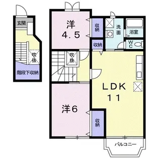 リバーサイド・ドリームIII【2階】の間取り