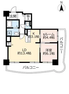 URサンクレア池下【8階】の間取り