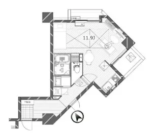 パークテラス恵比寿【4階】の間取り