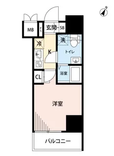 マイナビSTAY旧東海道品川(レガリス品川サウス)【2階】の間取り