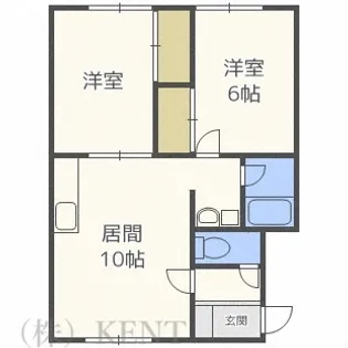 マンションアンクB棟【1階】の間取り