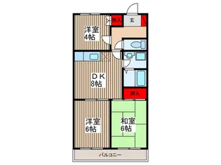 サクシードベル来夢舘【2階】の間取り