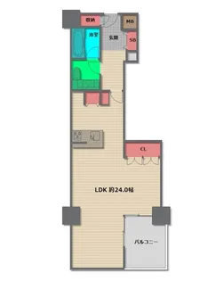 ザ・グランドビュー・オオサカ【13階】の間取り