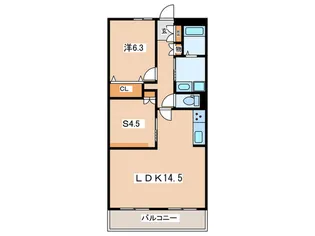 スカール本厚木【3階】の間取り