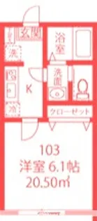 ラフィーネ上大岡IIA【1階】の間取り