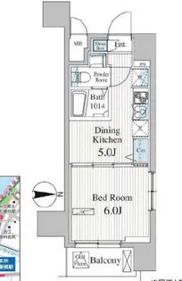 Totsu Residence Kaminarimon【5階】の間取り