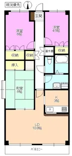 マンション渚【2階】の間取り