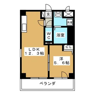 ドゥナーレ畑江通【10階】の間取り