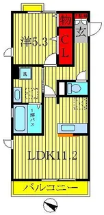 メルベーユおおたかの森1号棟【3階】の間取り