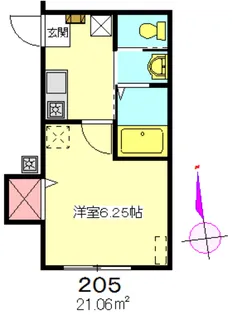 ウイングコート【2階】の間取り