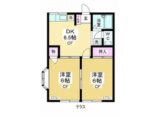 カーサK2 A棟【1階】の間取り