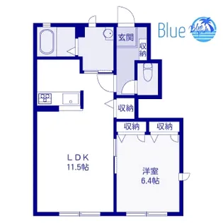 グリーン・ヴィラひばりが丘【1階】の間取り