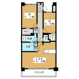 ロイヤルパークス千種【5階】の間取り