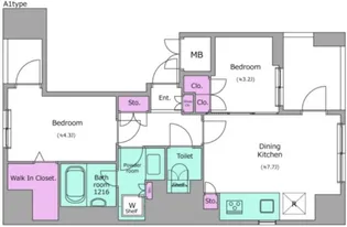 レジディア御茶ノ水プレイス【6階】の間取り