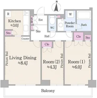 ラフィーネ阿佐谷【7階】の間取り