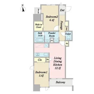 Klein Quelle【7階】の間取り