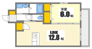 ディアメゾン新白島駅【10階】の間取り