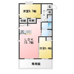エスペリア空【1階】の間取り