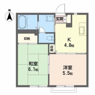 ドミール小倉寺【1階】の間取り