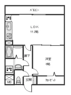ヴィラ南品川【2階】の間取り