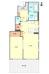 フェリス西岡本【1階】の間取り