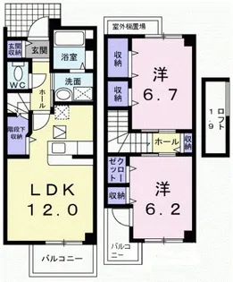 エクセレント【1階】の間取り