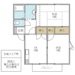 サンハイツ東海 B棟【2階】の間取り