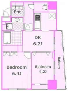 ドメスセレーナ鶴見【8階】の間取り
