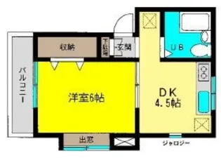 シャトレ東林間【1階】の間取り