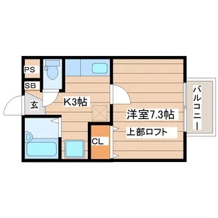 パセオプラシード雨宮【1階】の間取り