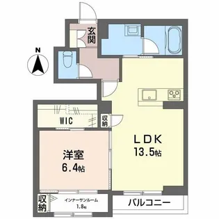 リヴェールテラス【1階】の間取り