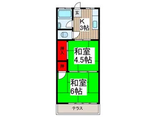 芝一荘【1階】の間取り