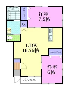 インターパークメゾン【2階】の間取り