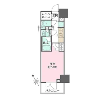 ルフォンプログレ四谷【4階】の間取り