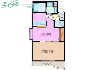 メゾンエトワール【2階】の間取り