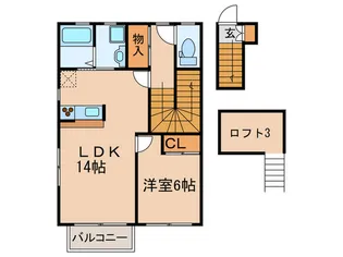 ラ・ソノリティII【2階】の間取り