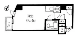 御苑ハイム【6階】の間取り