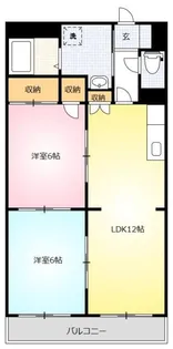 コーポラス芳賀【2階】の間取り