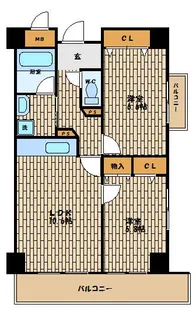 セレンディップ鷺洲【2階】の間取り