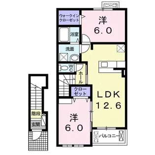 ウエストビレッジ【2階】の間取り