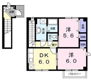 ソシア.アネックスB【2階】の間取り