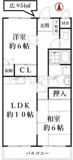 ローズガーデンCOMO【4階】の間取り