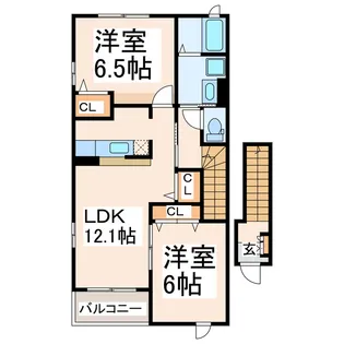サングリーン錦ヶ丘ABC【2階】の間取り