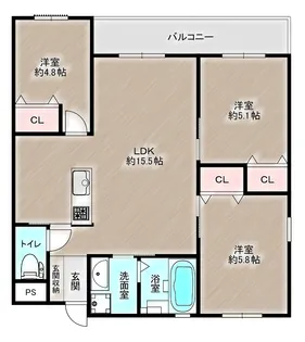 Laulea【1階】の間取り