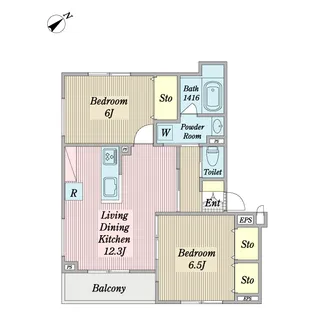 トレポンテ・テソーロ【2階】の間取り