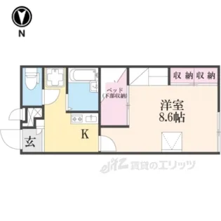 レオパレス冨田4【2階】の間取り