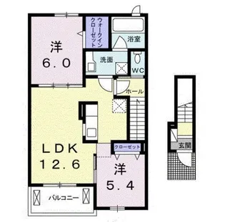 ラ フルレット【2階】の間取り